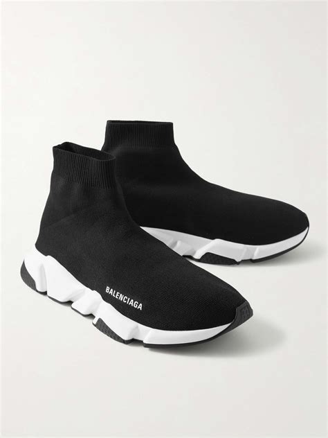 balenciaga speed recycled knit sneakers.